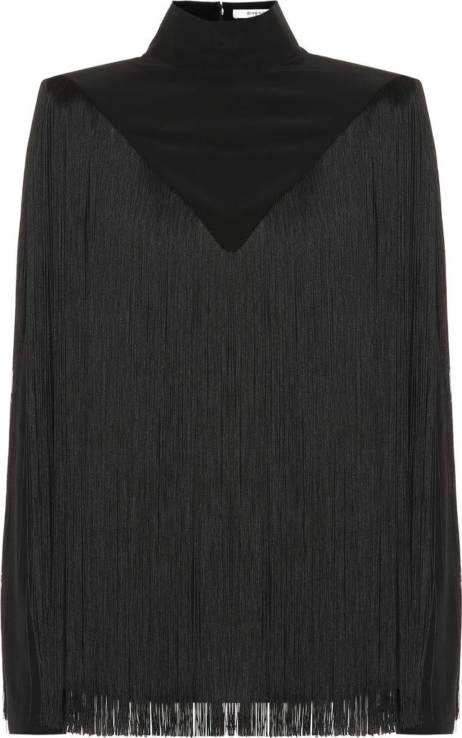 Givenchy Fringed silk top