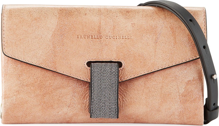 Brunello Cucinelli Mini City Leather Crossbody Bag