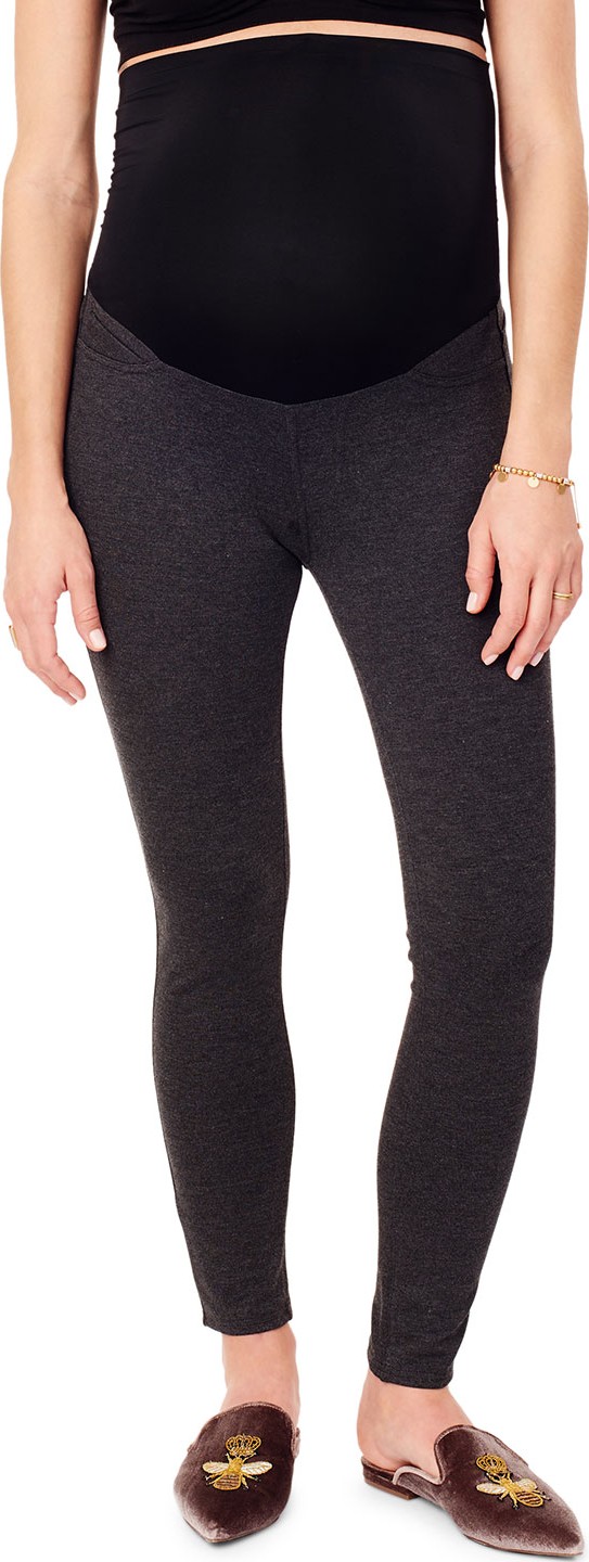 Ingrid & Isabel Maternity Skinny Ponte Ankle Pants with Whisper Crossover Panel