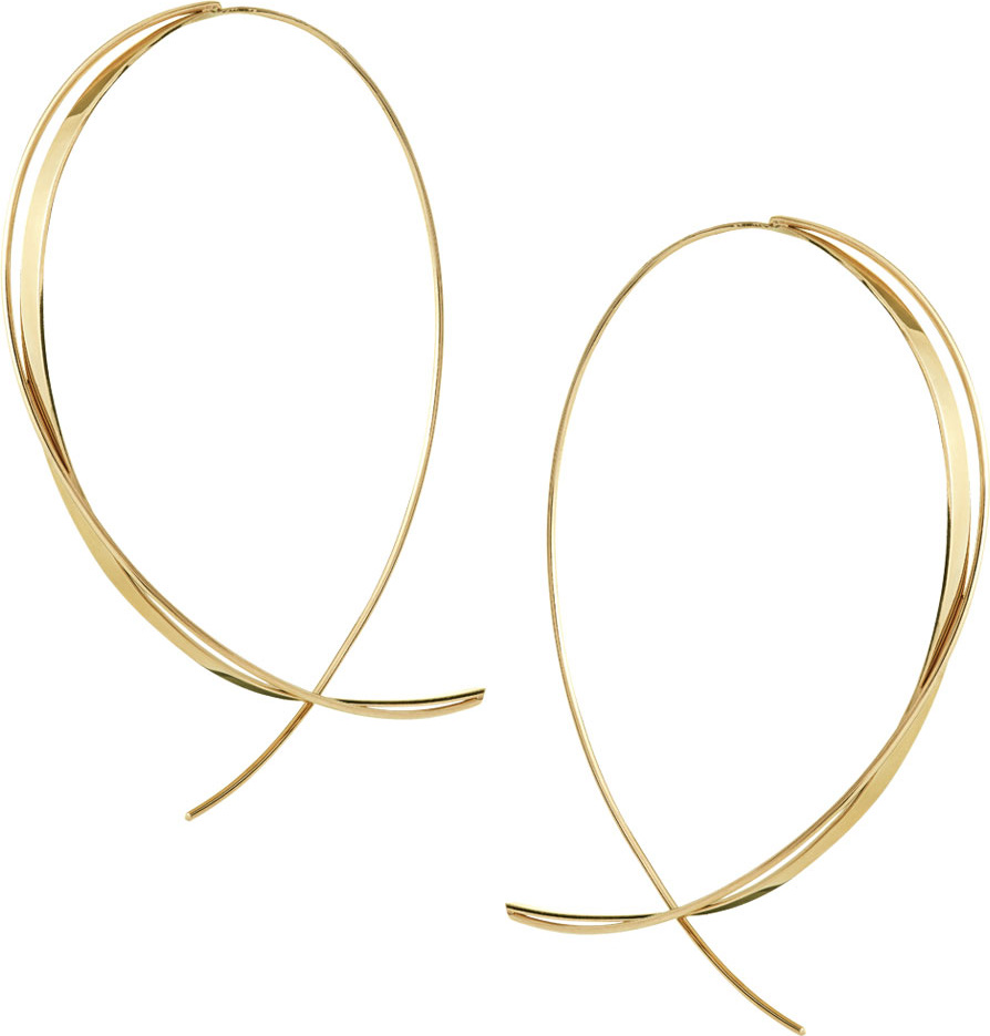 Lana Fifteen 14K Upside Down Twist Hoop Earrings