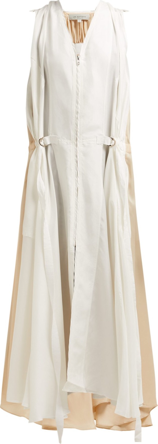 Lee Mathews Judd zipped silk-satin midi dress