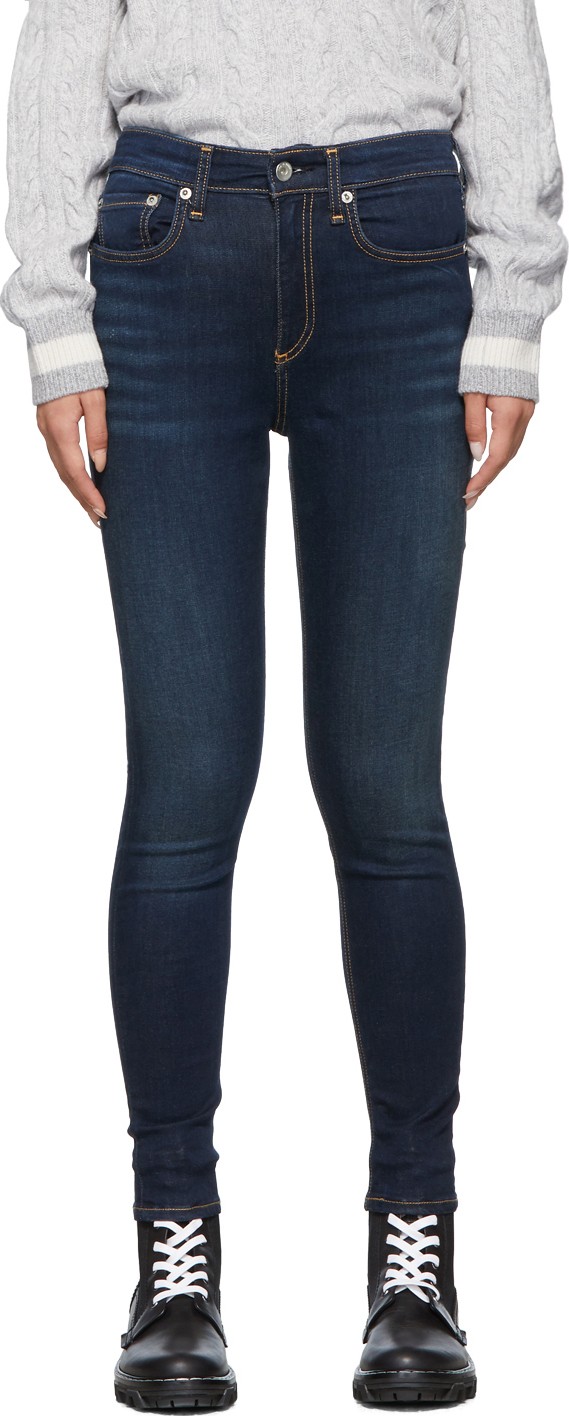Rag & Bone Indigo Nina High-Rise Ankle Skinny Jeans