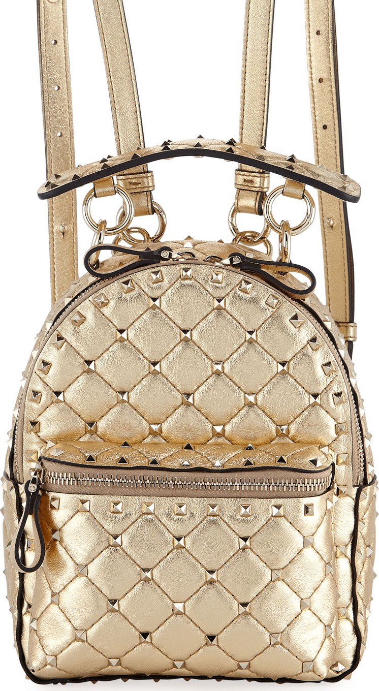 Valentino Rockstud Spike Metallic Backpack