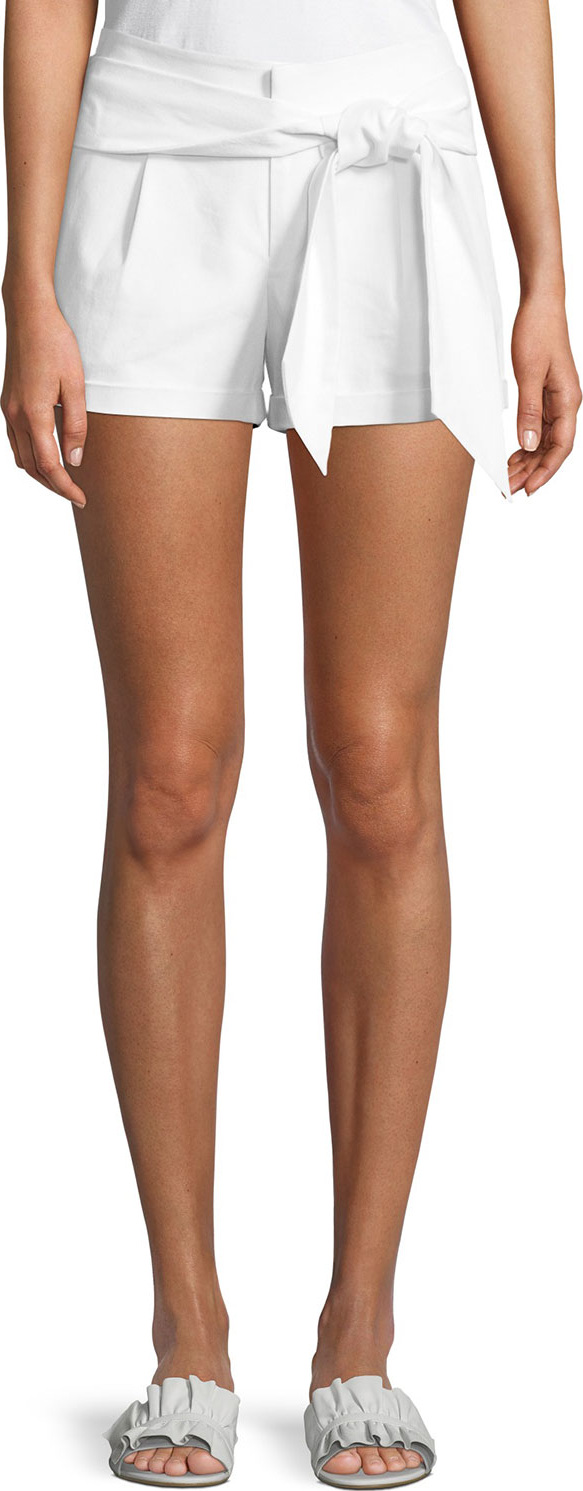 Rebecca Minkoff Yelinda Tie-Front Cotton Shorts