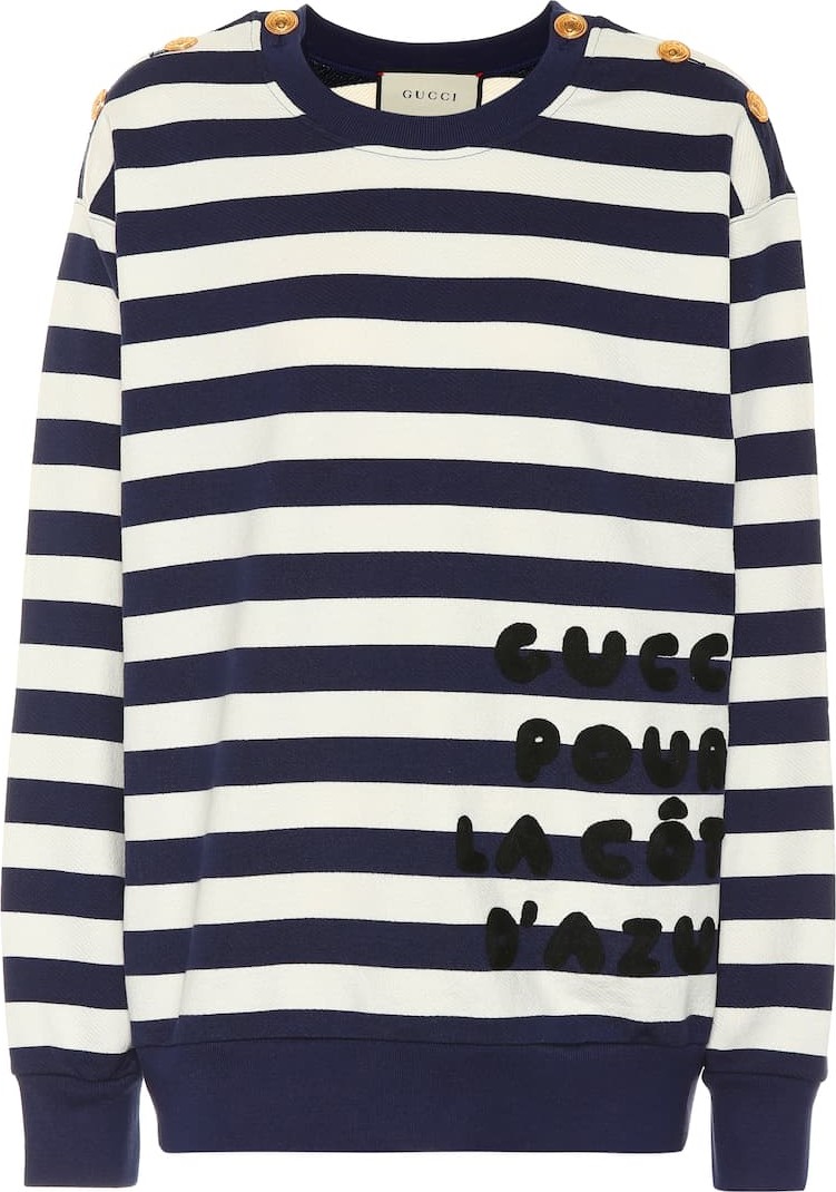 Gucci Striped cotton-jersey sweatshirt