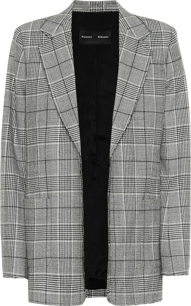 Proenza Schouler Novelty checked stretch-wool blazer