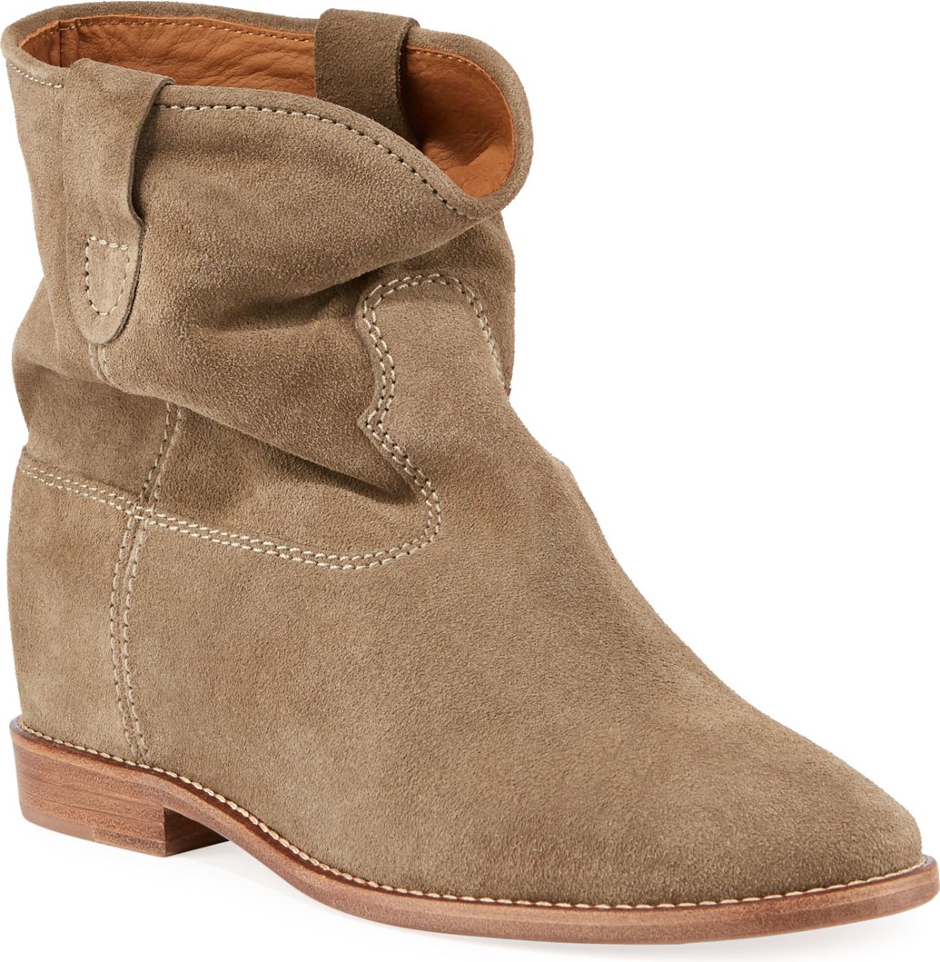 Isabel Marant Crisi Western Suede Flat Booties