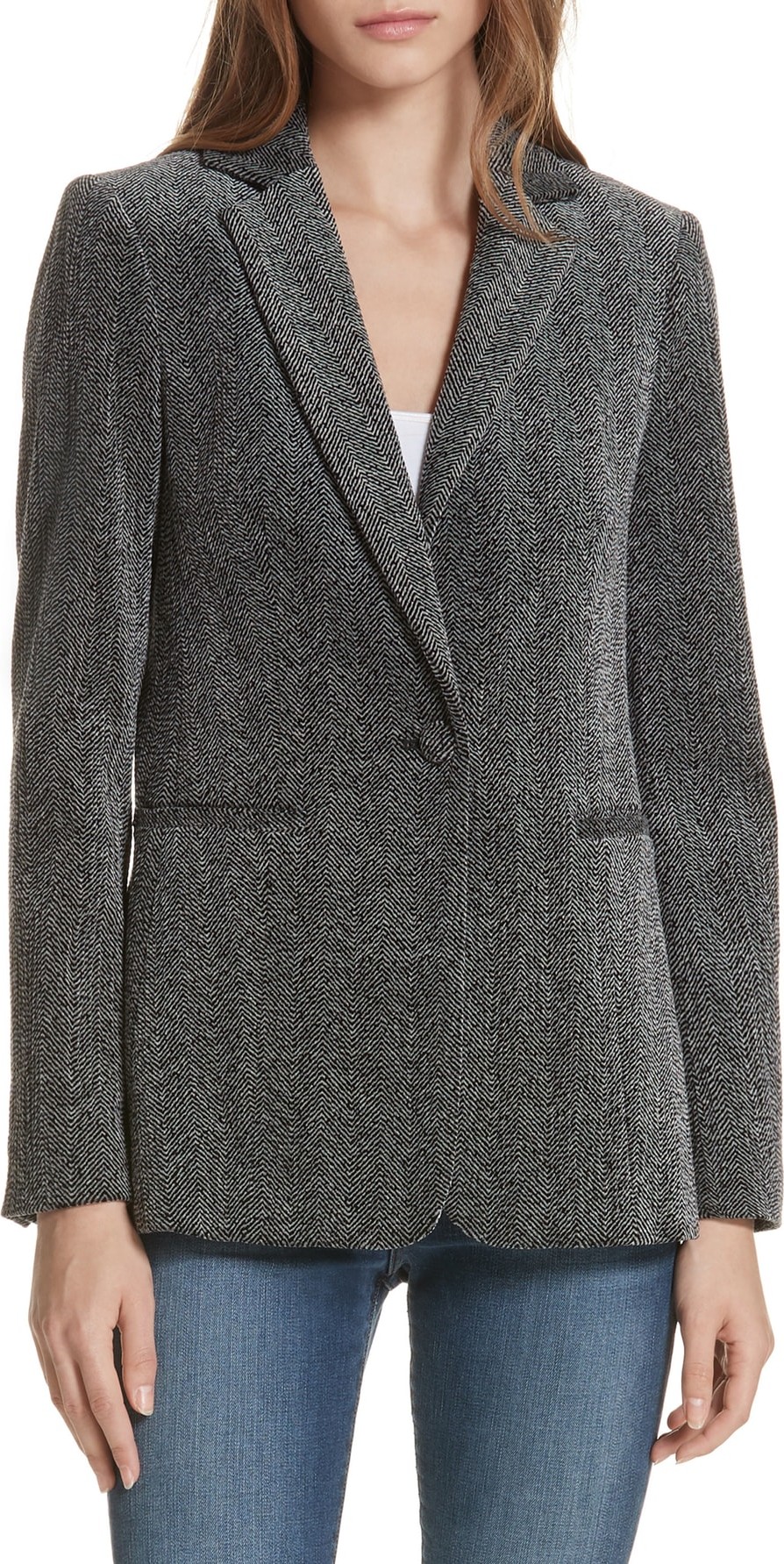 FRAME DENIM Herringbone Blazer