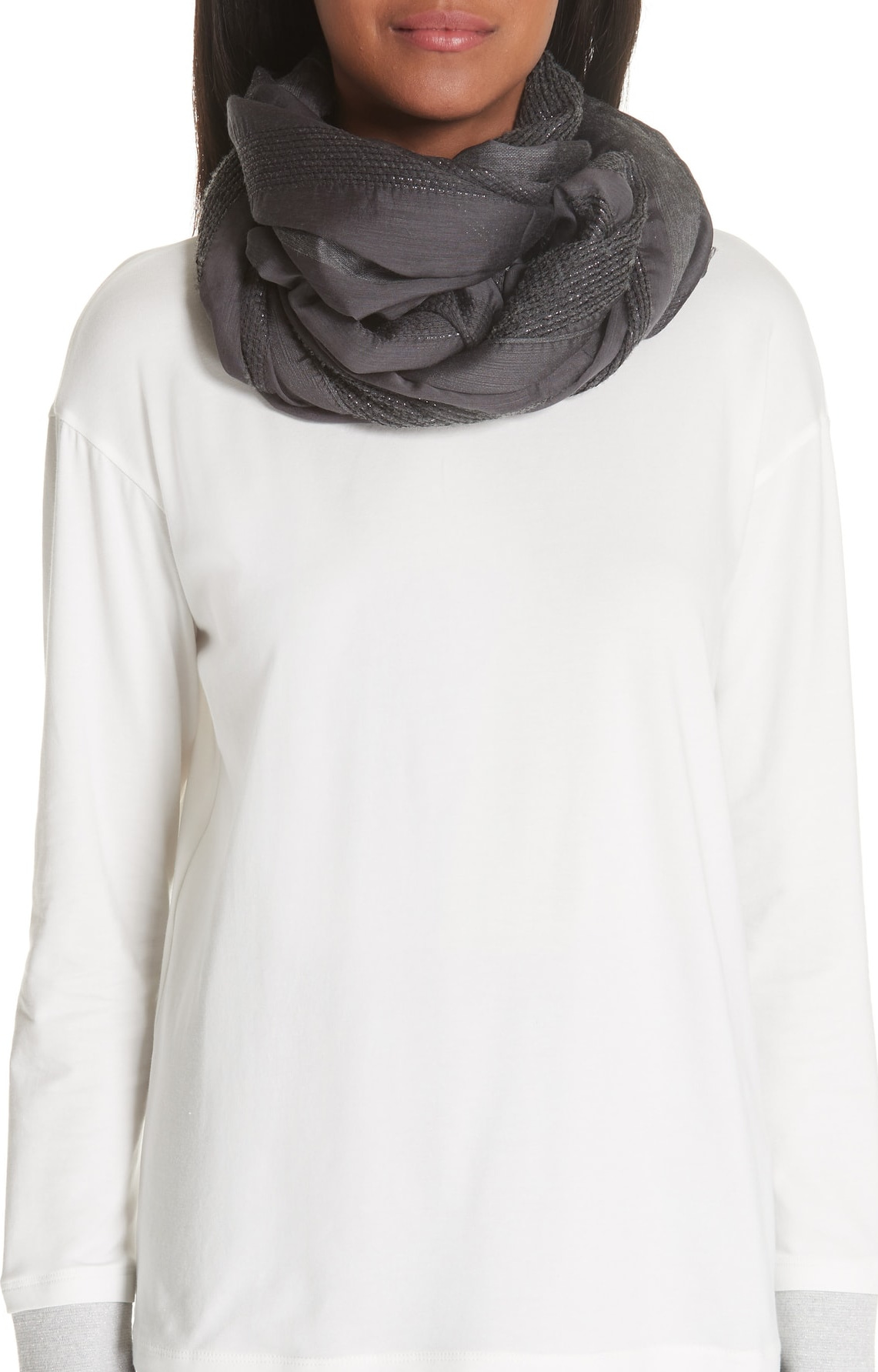 Fabiana Filippi Metallic Stripe Scarf