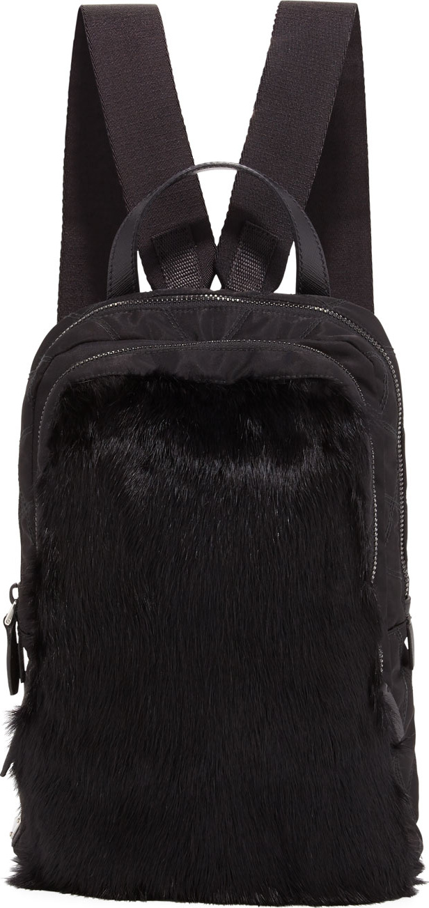 Prada Tessuto New Fur Backpack