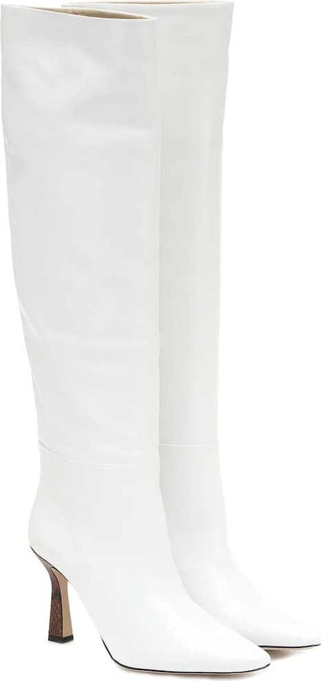 Wandler Lina snake-effect leather boots