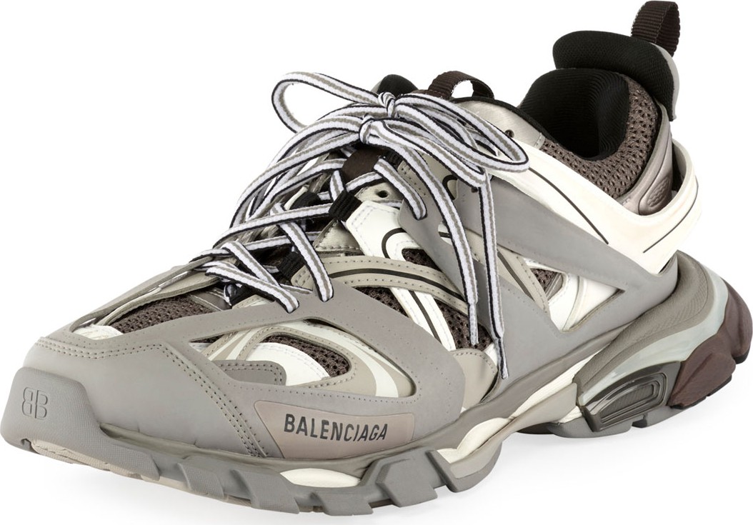 Balenciaga Men's Track Running Sneakers, Gray