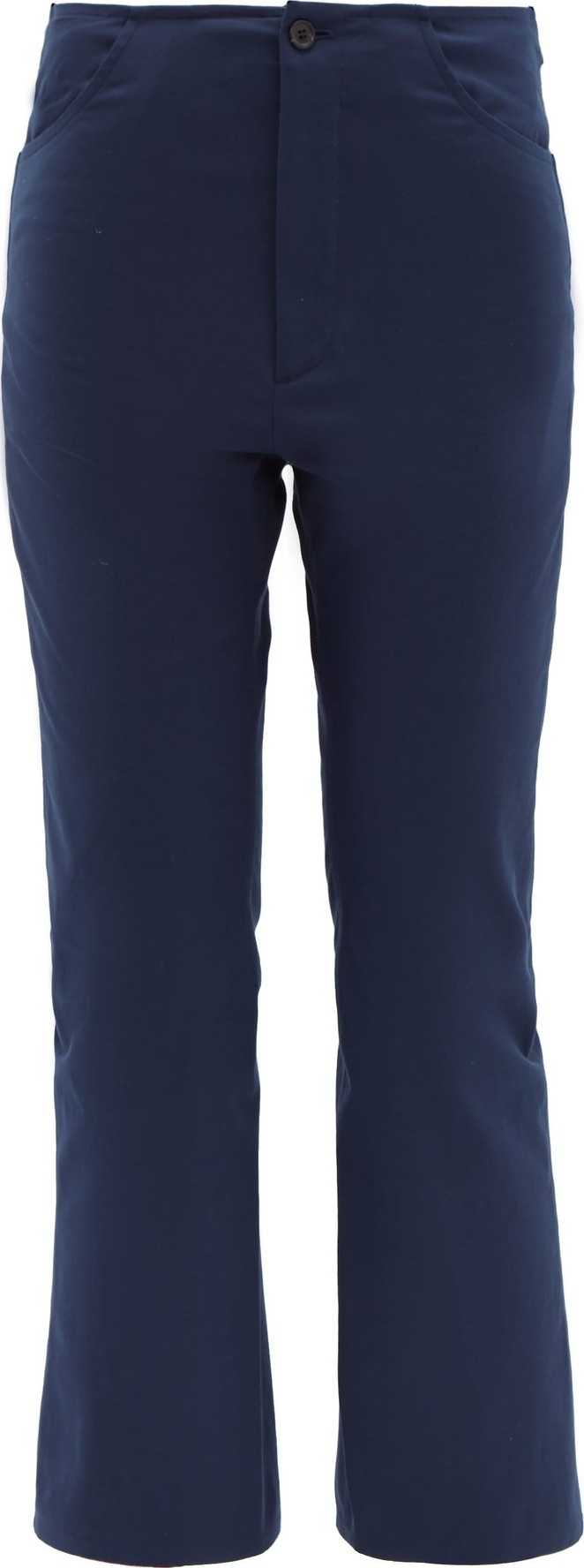 Connolly Mid-rise cropped kick-flare cotton trousers