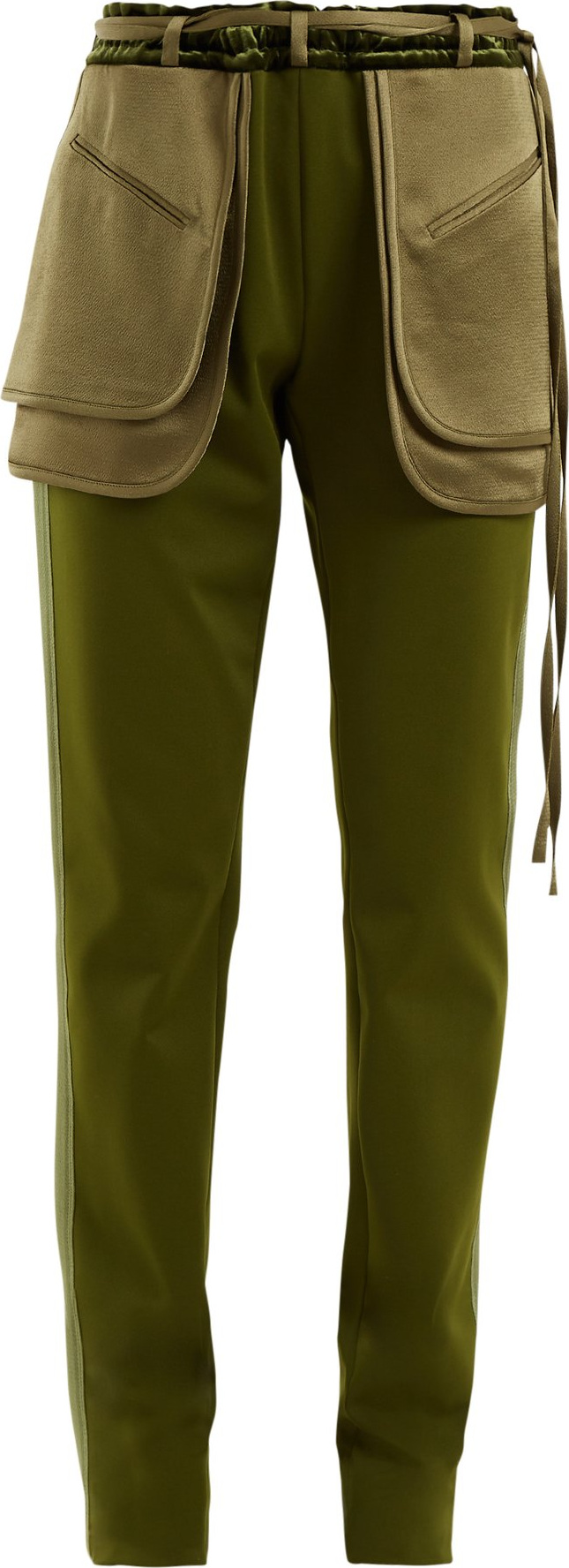 Valentino Exposed-pocket silk-blend trousers