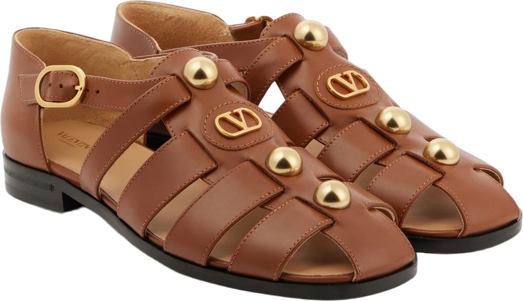 Valentino - VLogo Signature leather fisherman sandals Valentino - VLogo Signature leather fisherman sandals