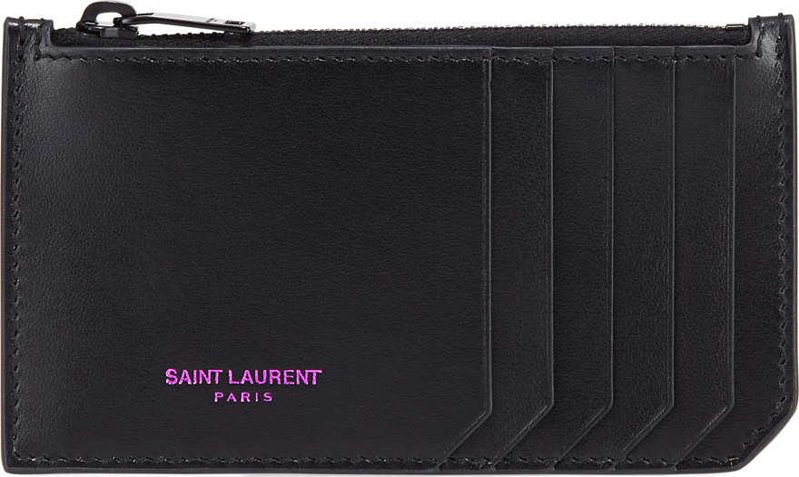 Saint Laurent Marquage Colore Zipped Fragments Card Case