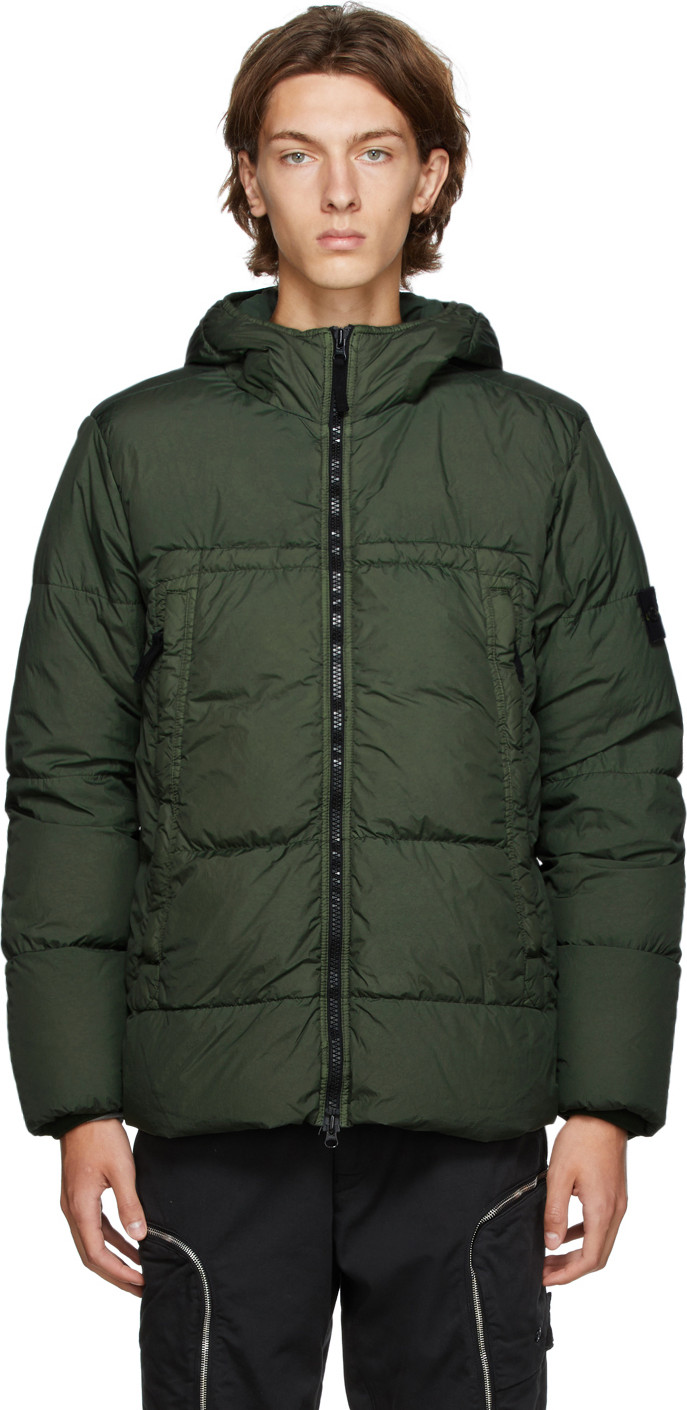 Stone Island - Khaki Down Crinkle Reps NY Jacket