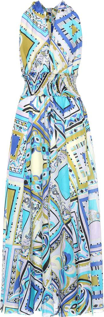 Emilio Pucci Printed cotton and silk dress