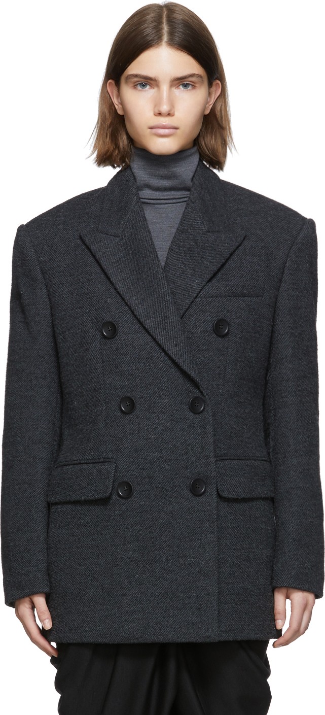 Isabel Marant Black Hermine Oversized Jacket