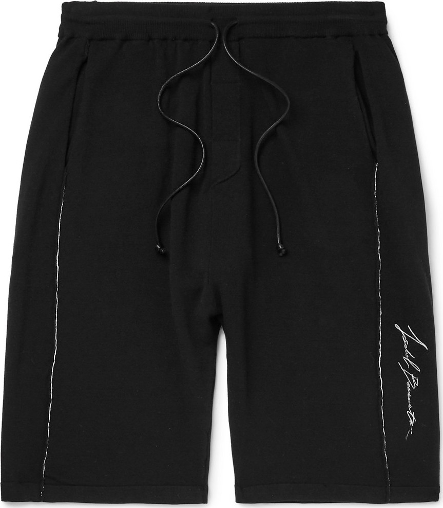 Isabel Benenato Slim-Fit Embroidered Loopback Jersey Shorts