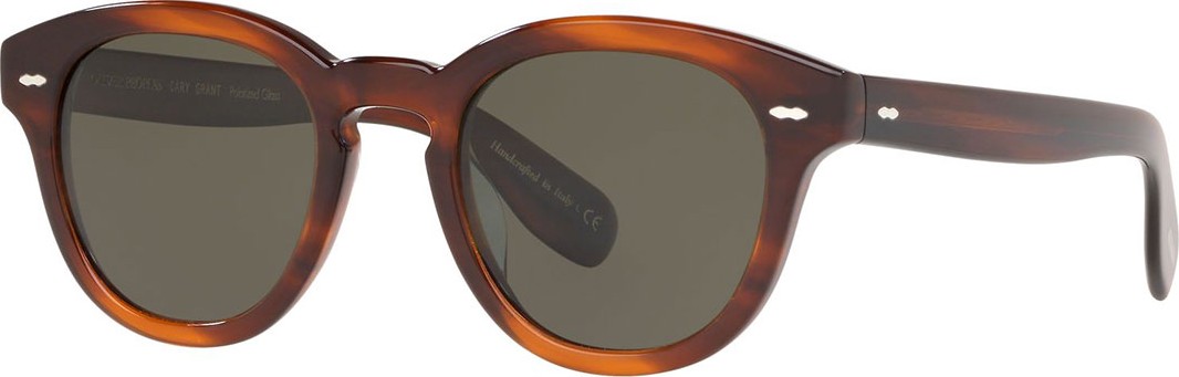 Oliver Peoples Cary Grant Oval Polarized Acetate Sunglasses