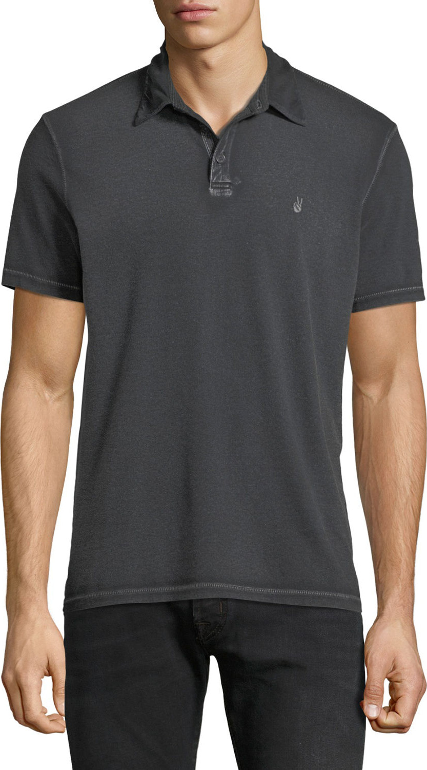 John Varvatos Men's Pigment Rub Peace Polo Shirt