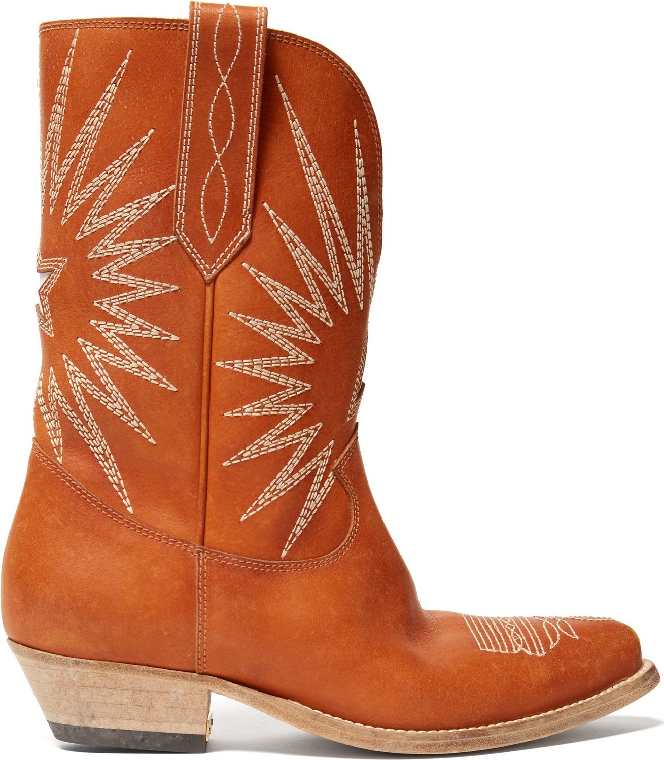 Golden Goose Deluxe Brand Star-embroidered leather cowboy boots