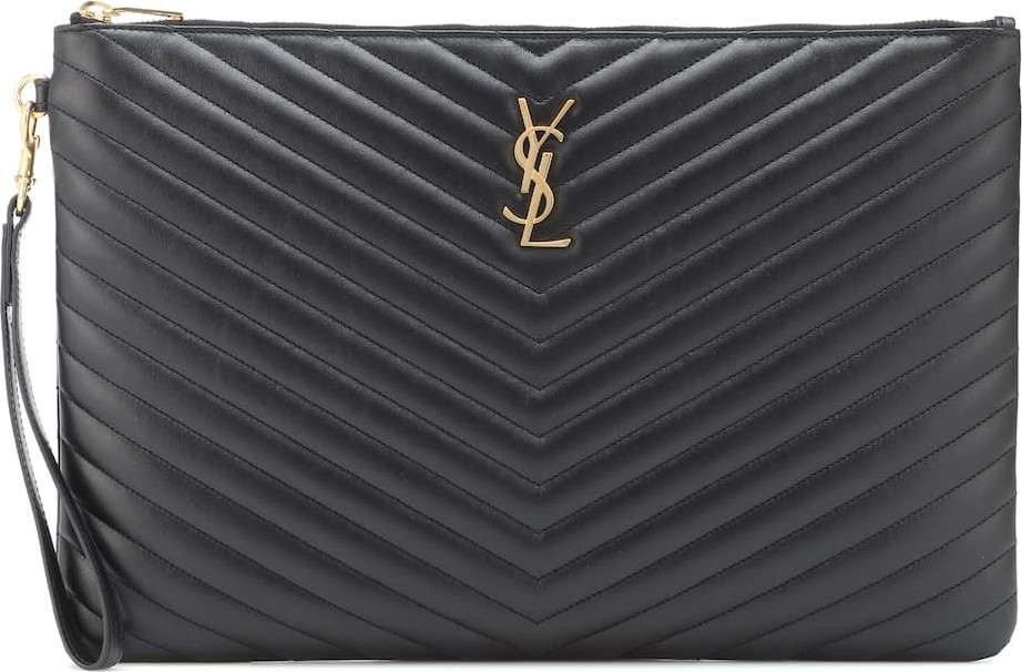 Saint Laurent Monogram leather pouch