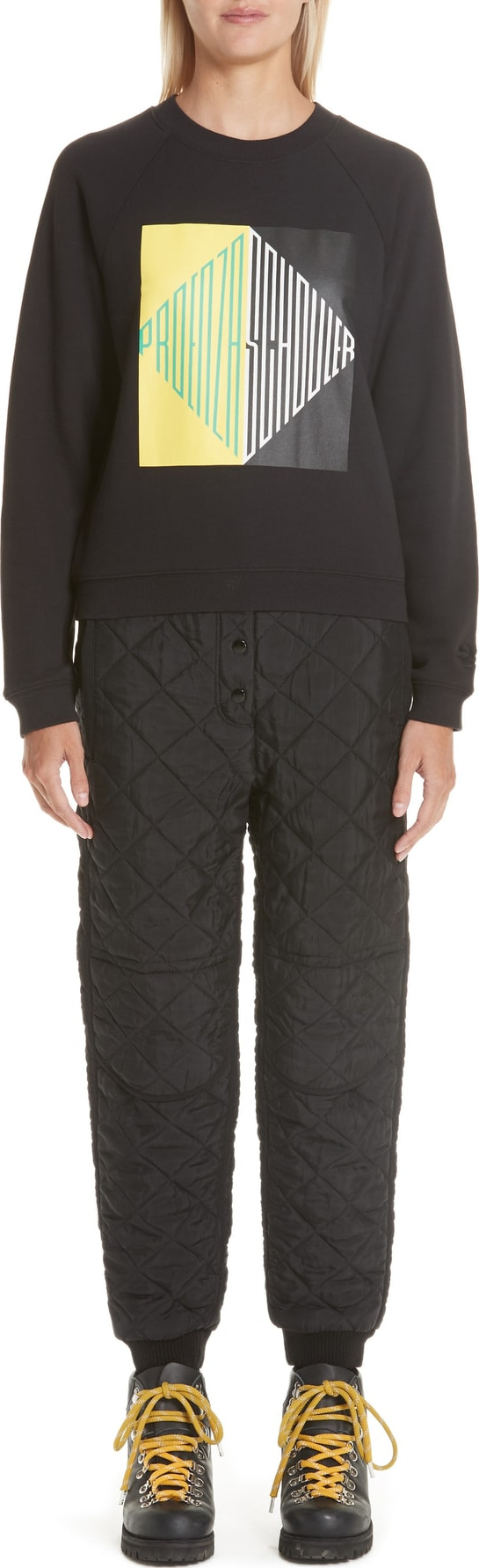 Proenza Schouler PSWL Logo Print Jersey Sweatshirt