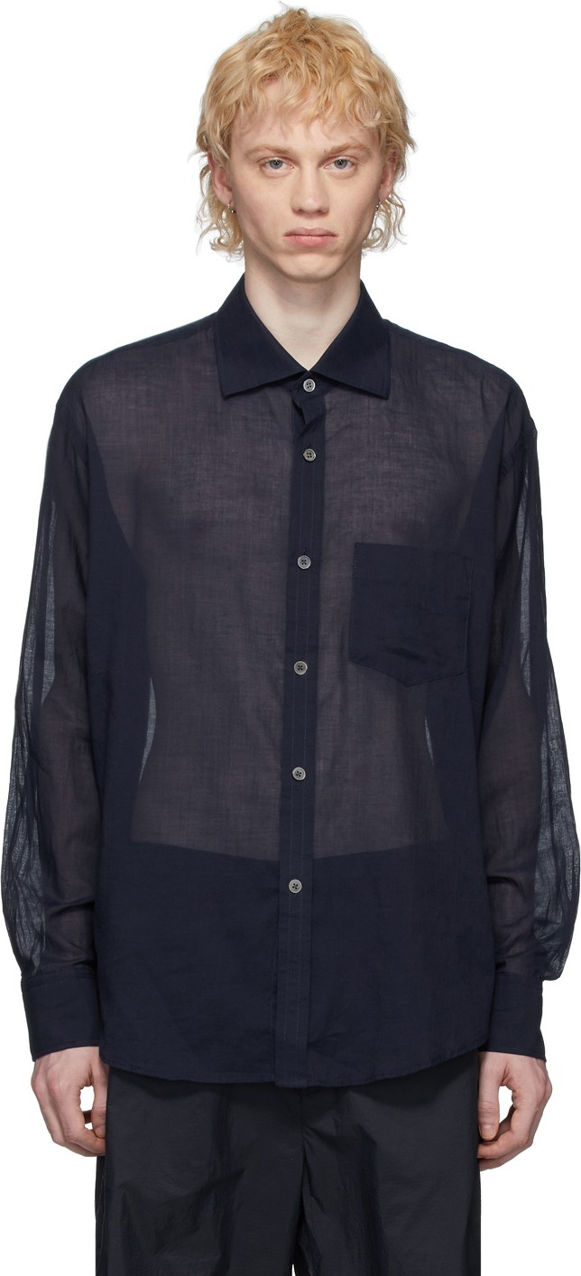 Our Legacy Indigo Cut Away Shirt