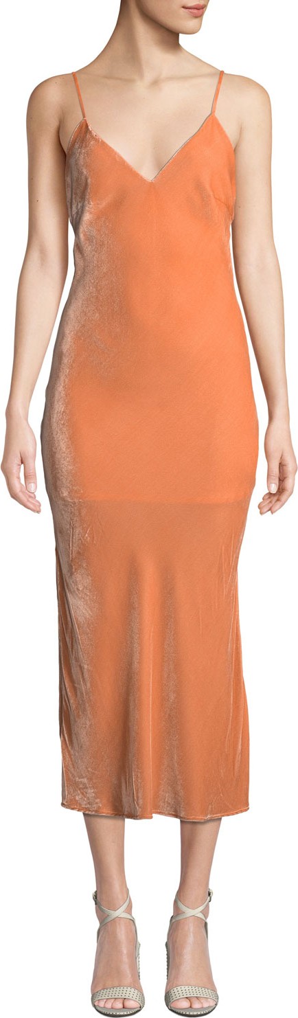 Le Superbe Nomad Velvet Midi-Length Slip Dress