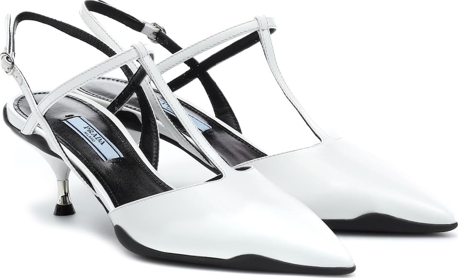 Prada Opanca leather slingback pumps