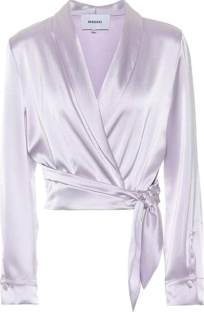 Nanushka Salome satin top