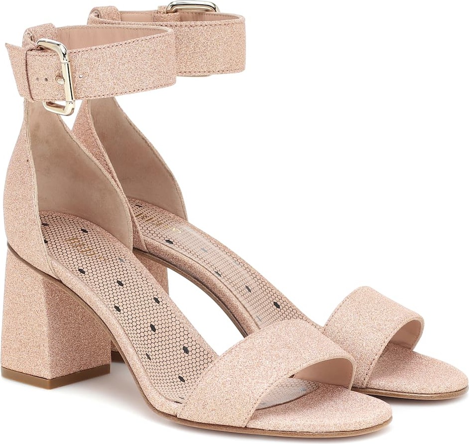 RED Valentino RED (V) glitter sandals