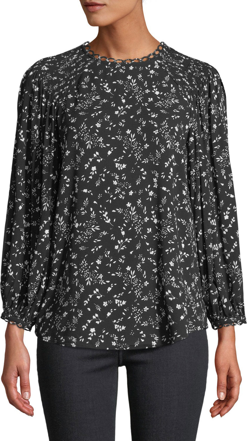 Joie Lissane Ditsy Floral Long-Sleeve Top