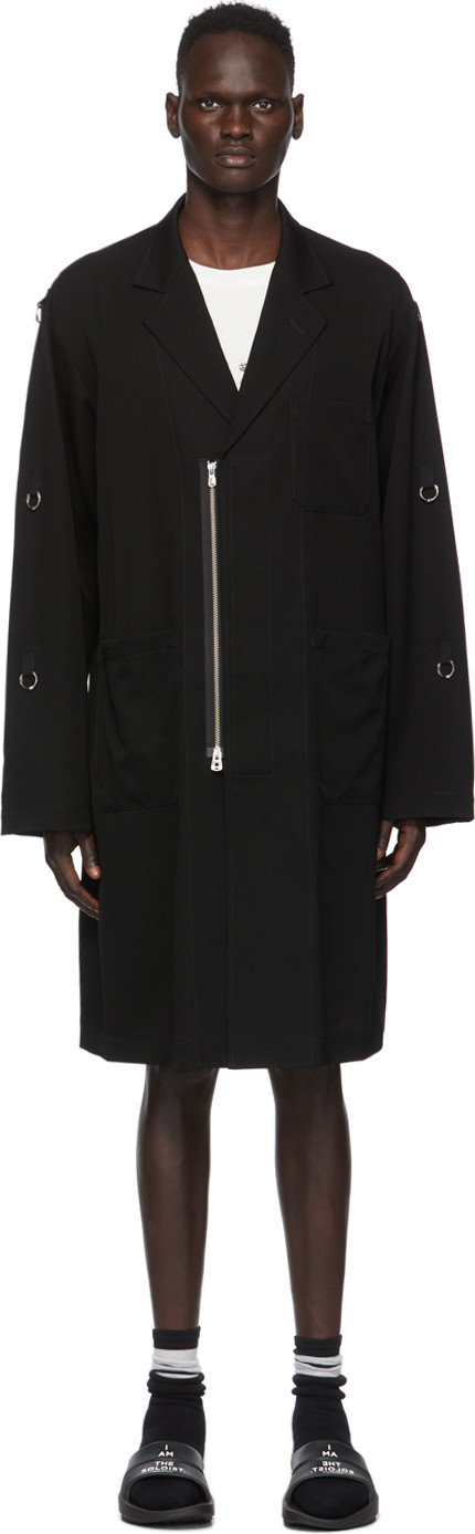 Takahiromiyashita The Soloist - Black Wool Doctor Coat Takahiromiyashita The Soloist - Black Wool Doctor Coat