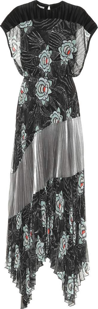 Dries Van Noten Pleated floral maxi dress
