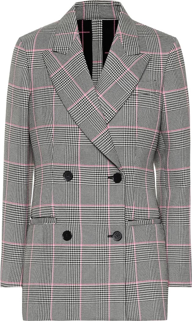 MSGM Check double-breasted blazer