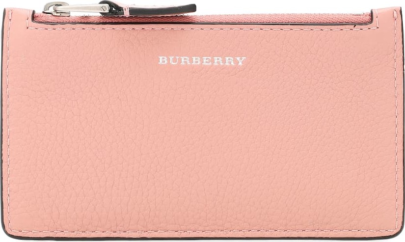 Burberry London England Leather zip card case