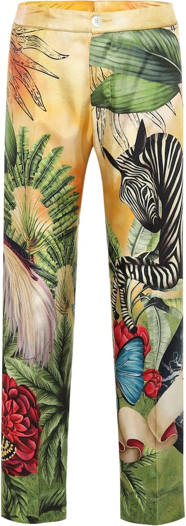 F.R.S For Restless Sleepers Cleo printed silk pajama pants