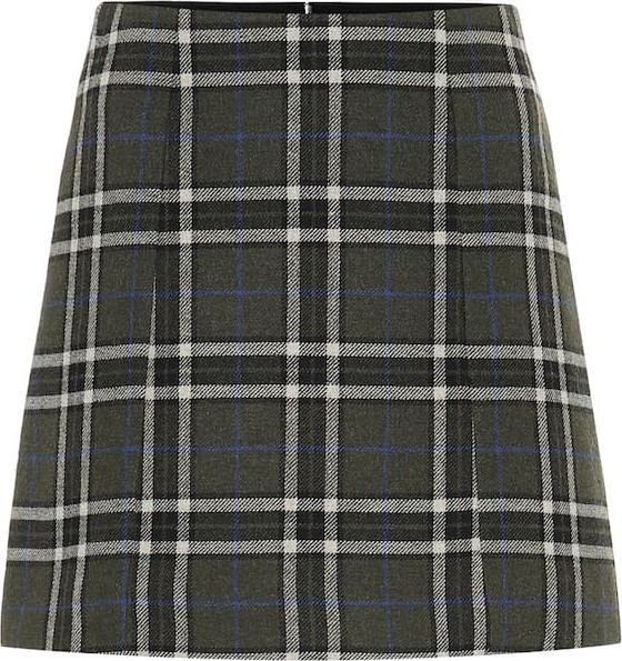 Alexachung Checked cotton-blend miniskirt