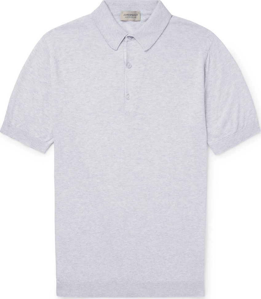 John Smedley Slim-Fit Mélange Sea Island Cotton Polo Shirt