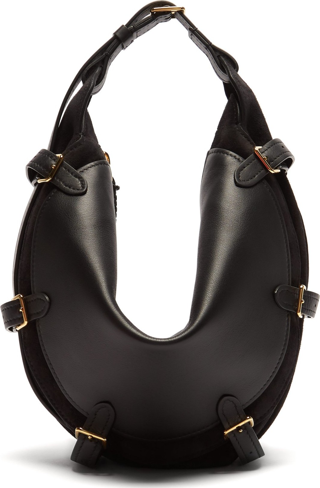 Altuzarra Play small buckled leather and suede bag