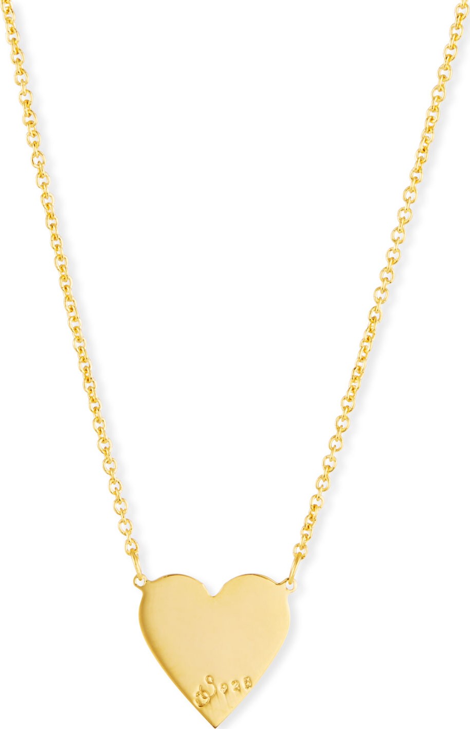 Sarah Chloe Lily Solid Heart Pendant Necklace