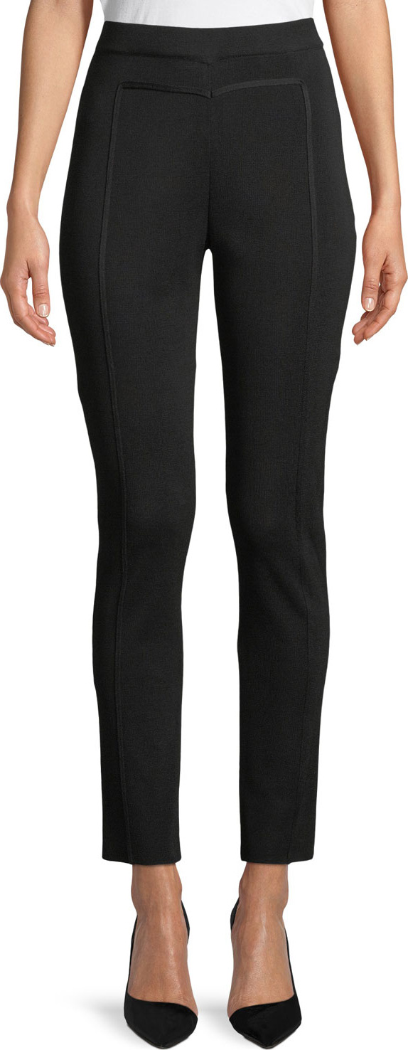 Misook Seam-Detailed Slim-Fit Pants