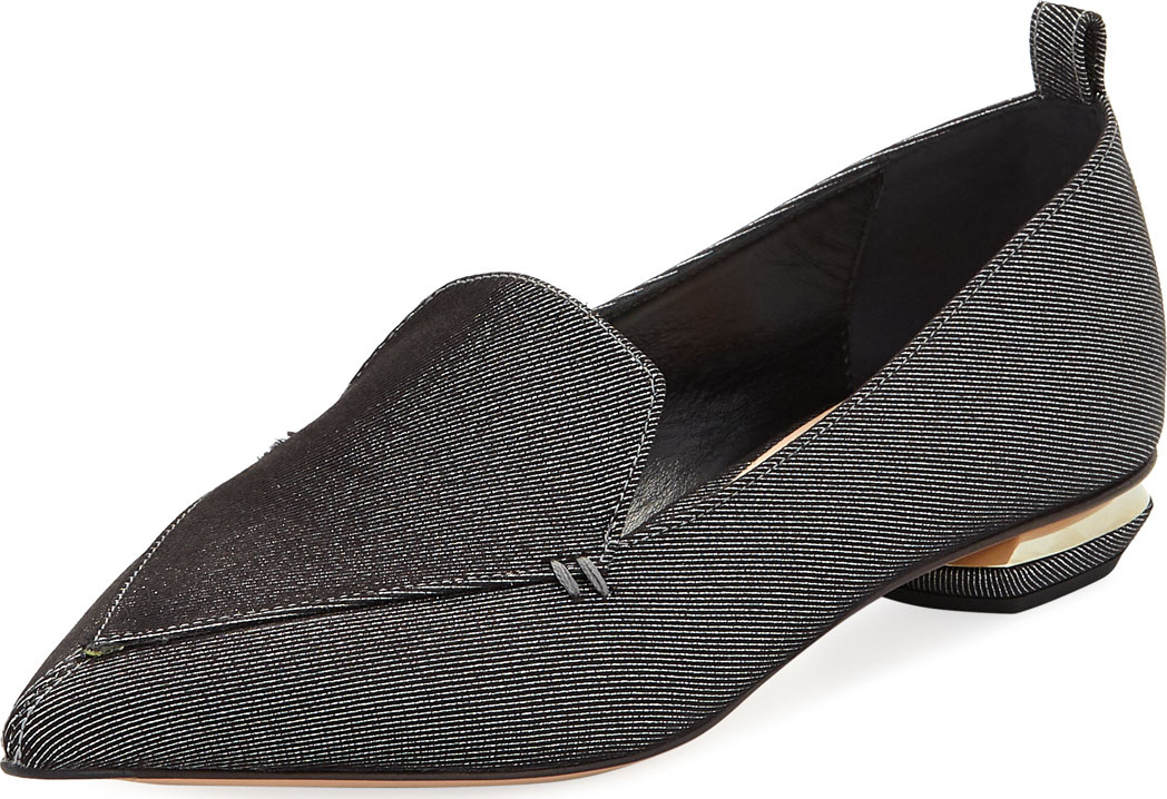 Nicholas Kirkwood Beya Grosgrain Loafer, Silver