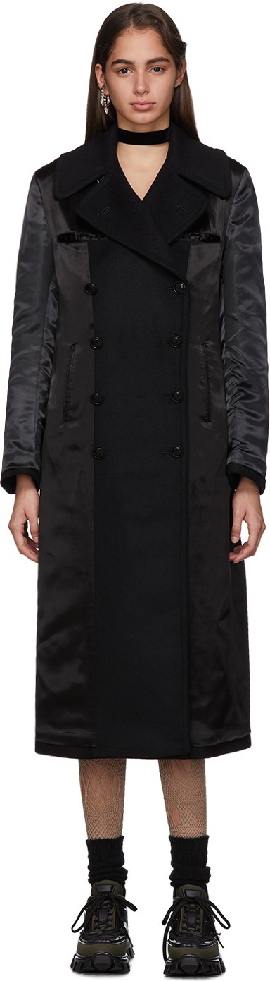 Junya Watanabe Reversible Black Wool Coat