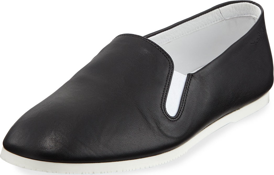 THE ROW Grace Leather Slip-On Flat Loafers
