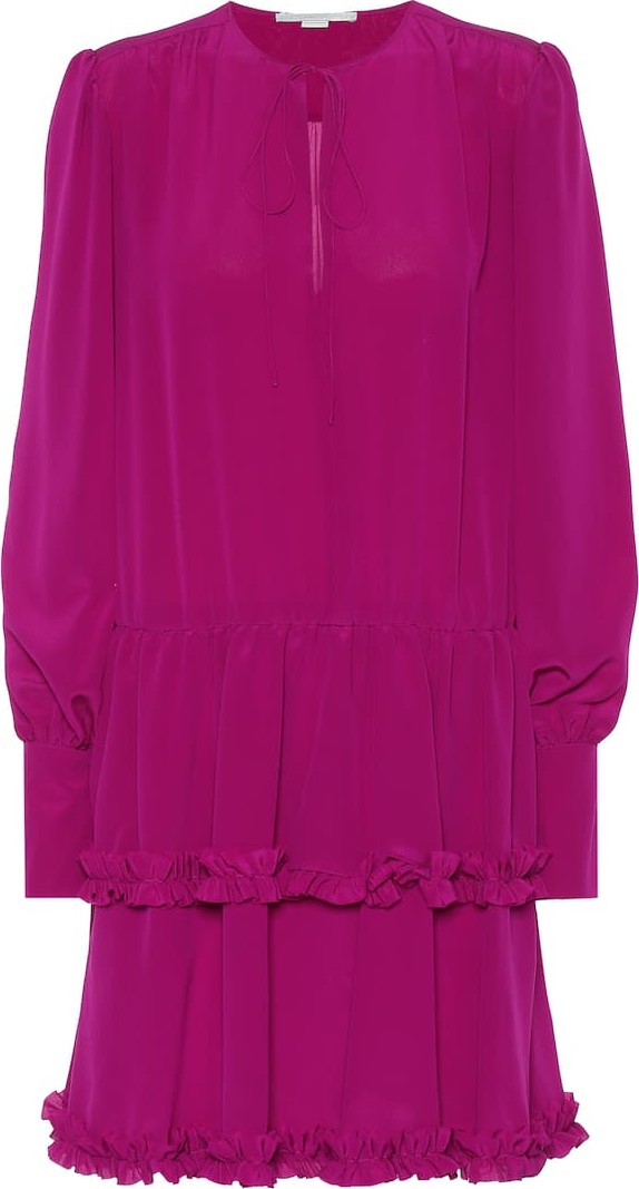 Stella McCartney Long-sleeved silk minidress