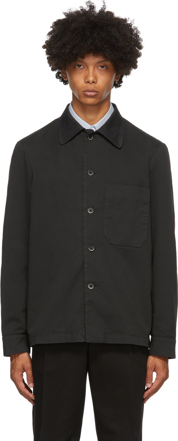 Barena Black Cedrone Overshirt